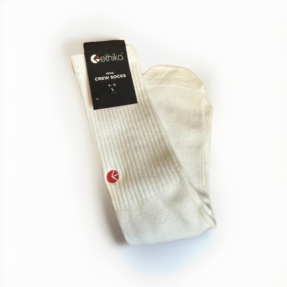 Ethika Men's Classic White Crew Socks - Picture 1 of 4